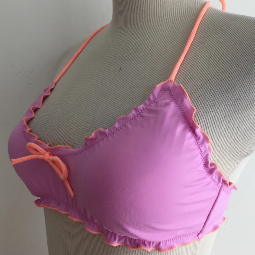 Victoria Secret  Bikini Top Lilic & Lacy Peach. Size S